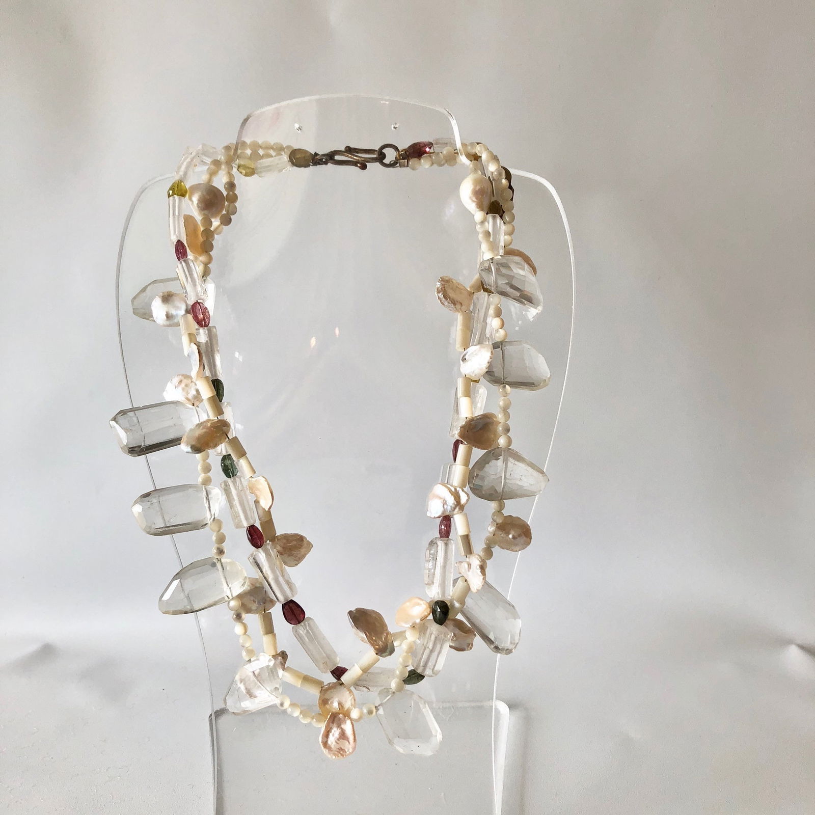 Rock Crystal and Citrine Necklace (1 of 1)