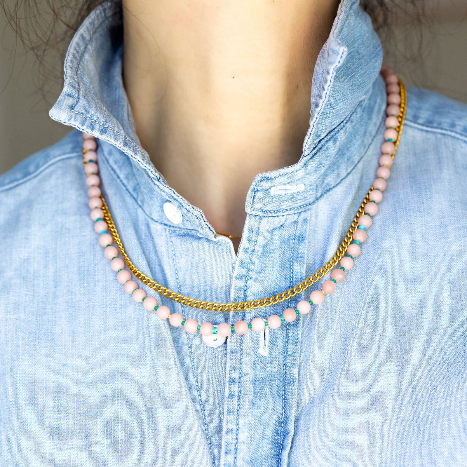 Pink Opal Mika Necklace - 2