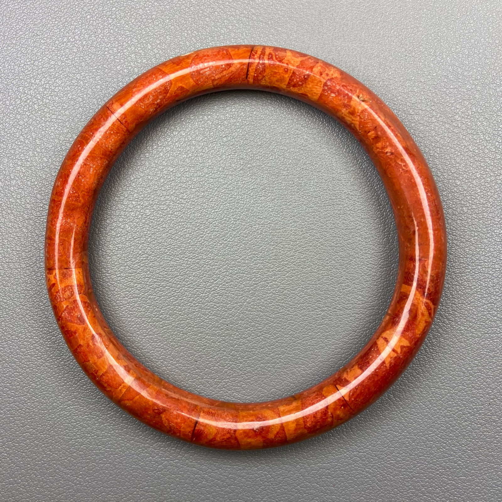 Antique Chinese Fossilized Apple Coral Healing Bracelet - 3