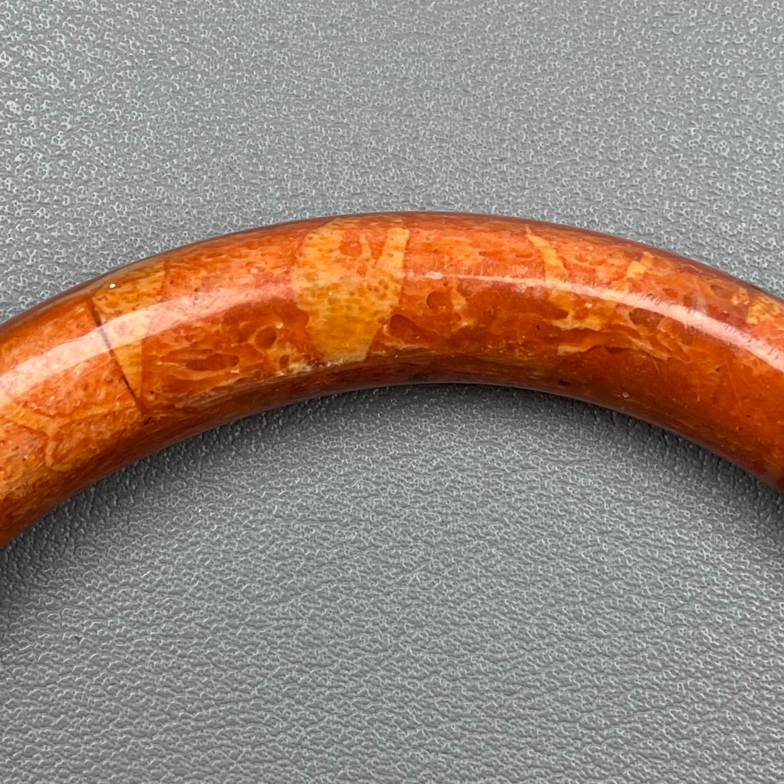 Antique Chinese Fossilized Apple Coral Healing Bracelet - 8