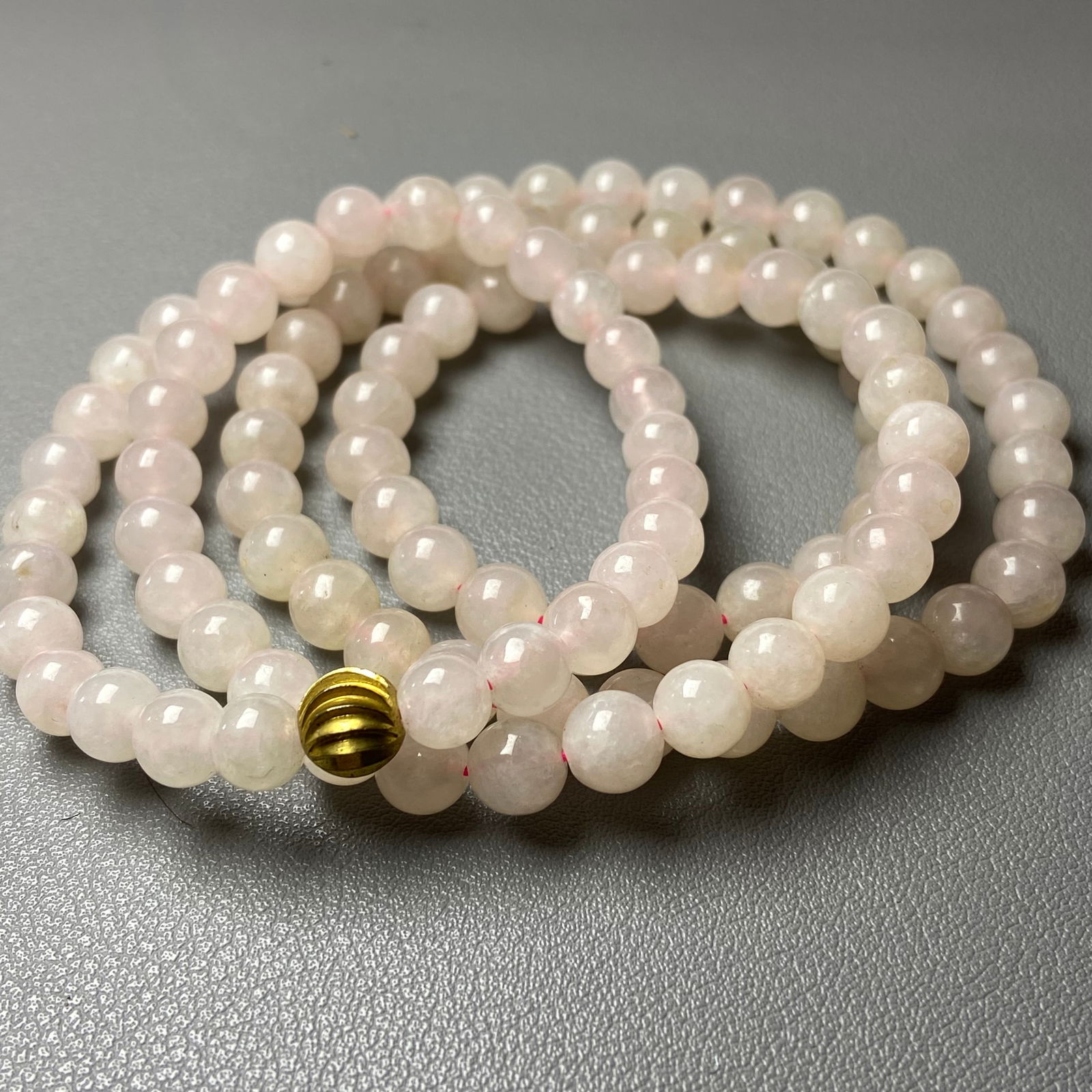 Exquisite Chinese Vintage Grade A icy jadeite jade beads necklace - 4