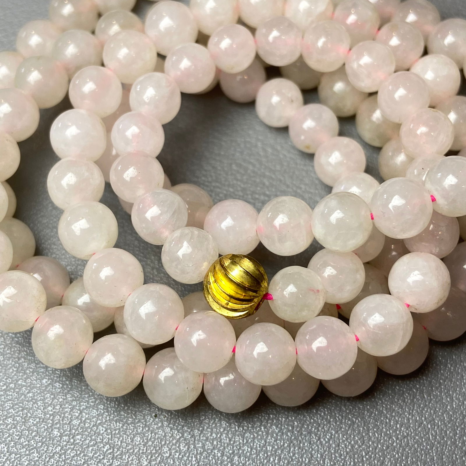 Exquisite Chinese Vintage Grade A icy jadeite jade beads necklace - 5