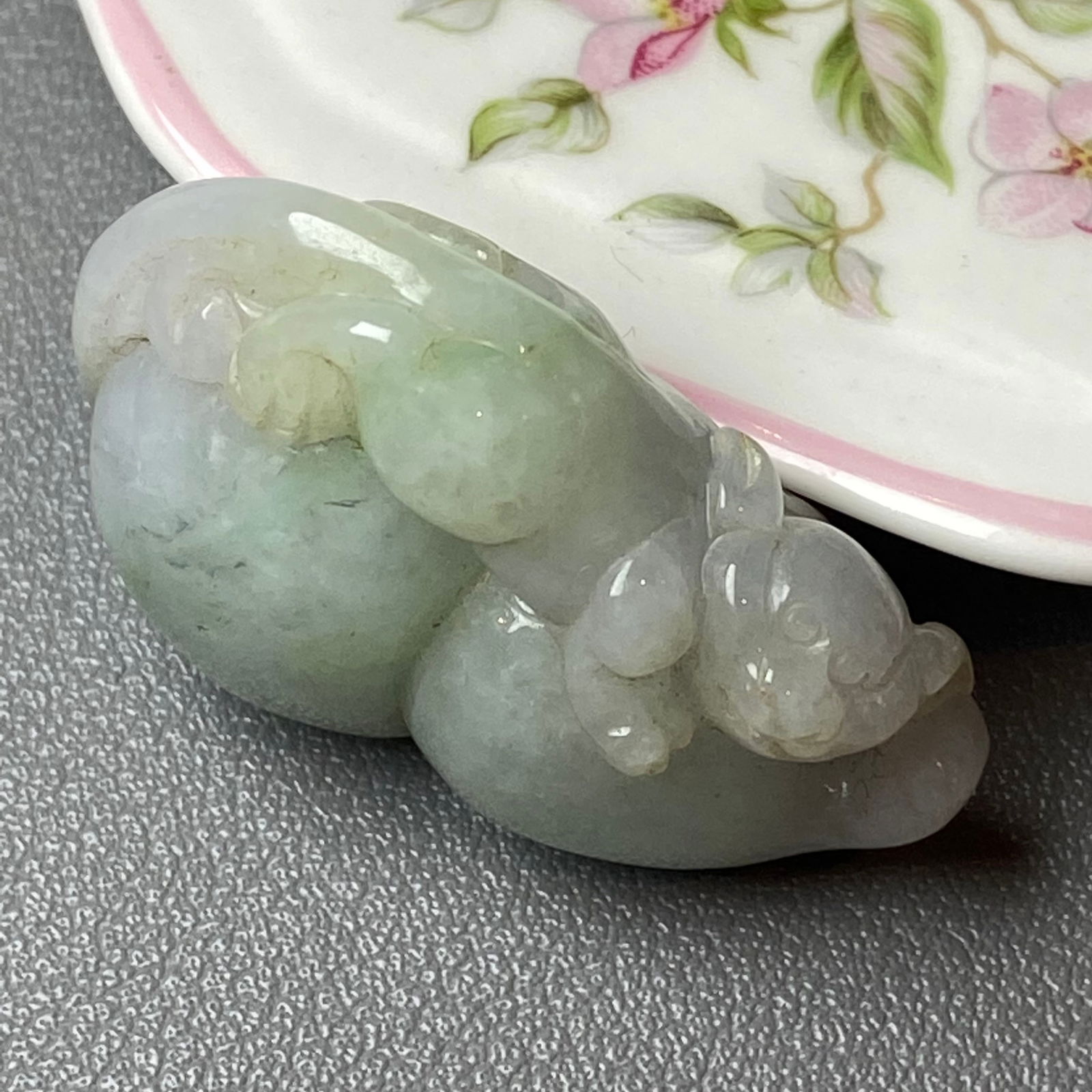Antique Chinese Natural Jadeite Jade Carved Gourd and Mythical Creature - 3