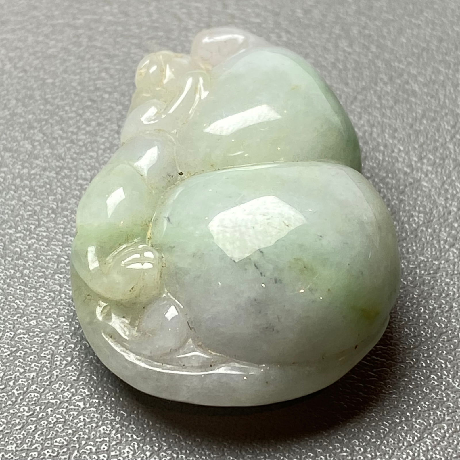 Antique Chinese Natural Jadeite Jade Carved Gourd and Mythical Creature - 8