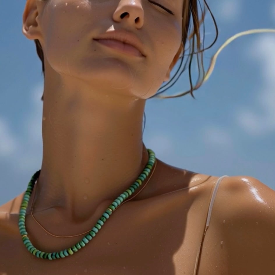 Green Turquoise Necklace - 9
