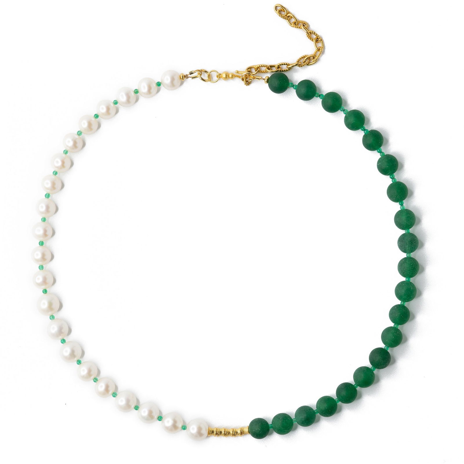 Pearl Green Chalcedony Necklace (1 of 7)