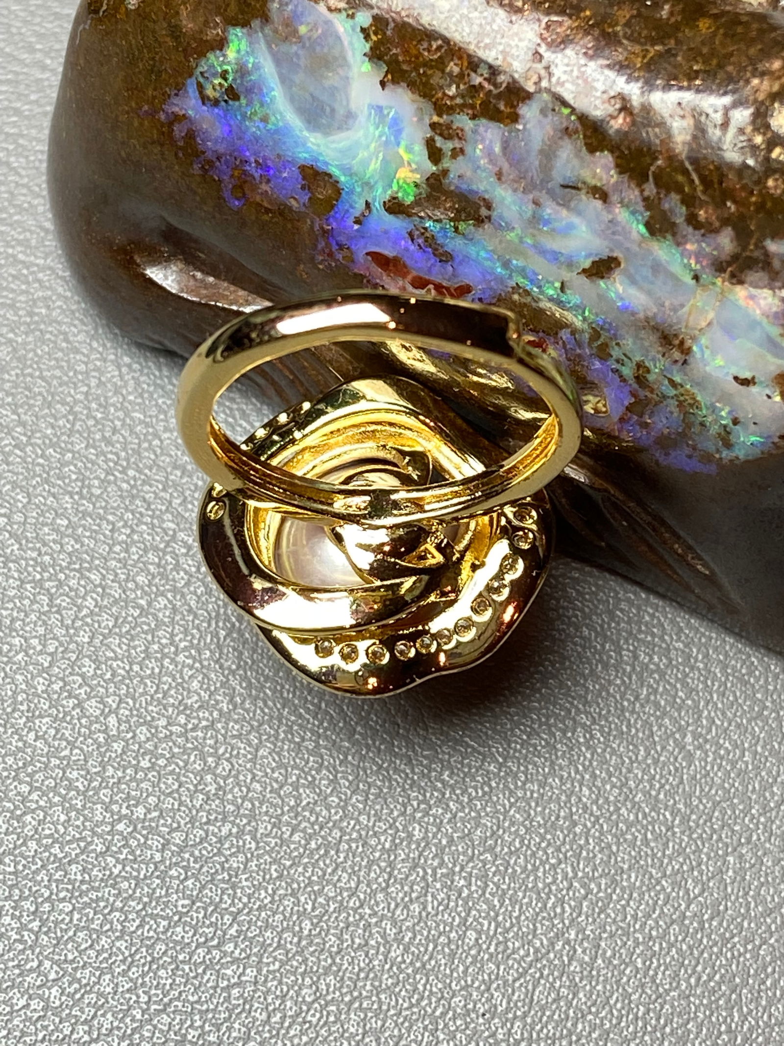 12mm Edison Purple Freshwater Cultured Pearl Ring - 6