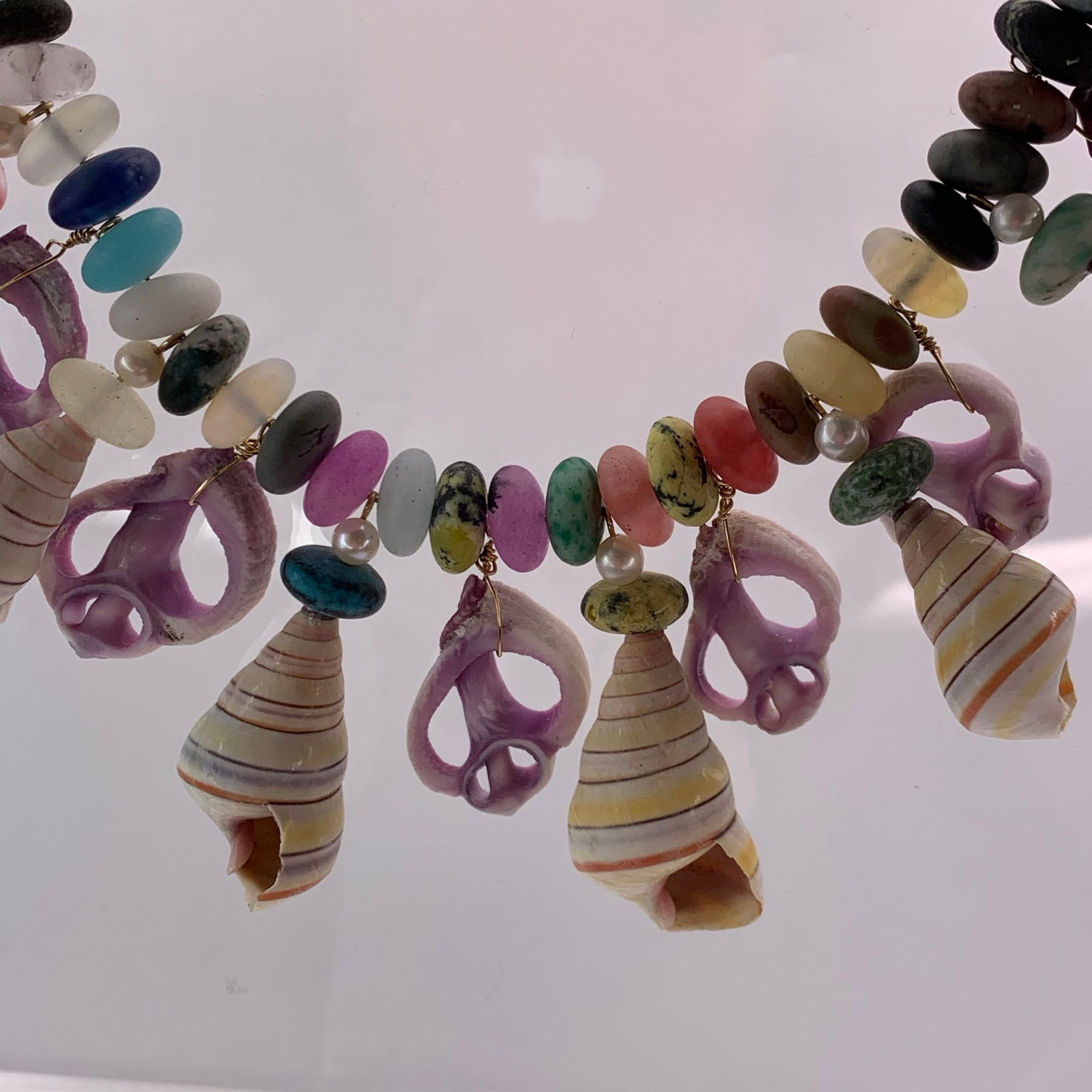 Shell and Pearl Necklace - 2