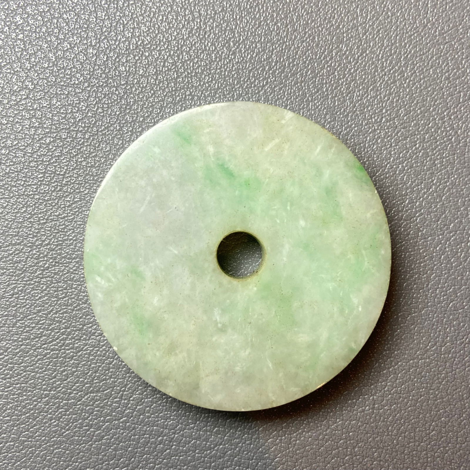 Grade A Apple Green Jadeite Jade carved Ping An Kou - 2