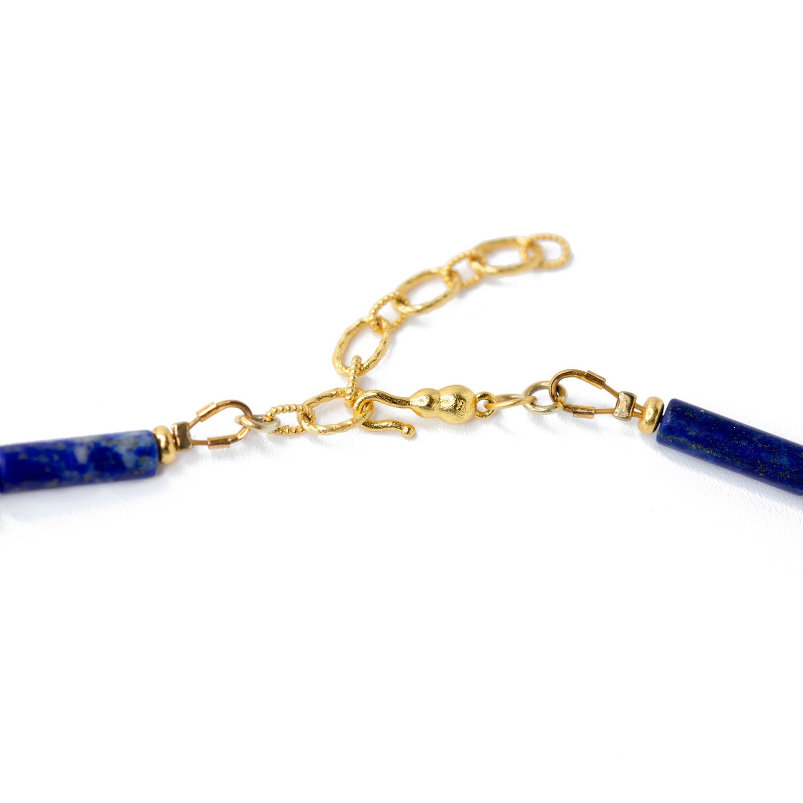 Lapis Lazuli Tube Matinee Necklace - 5