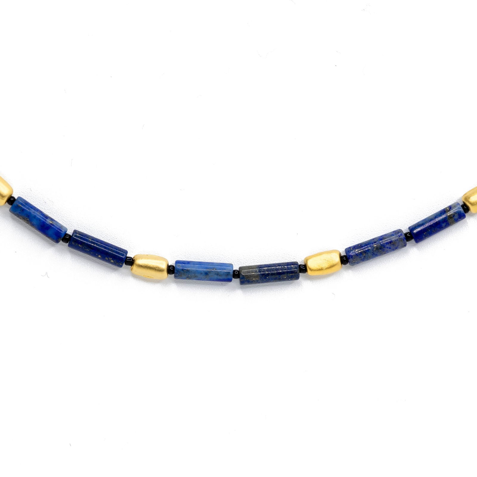 Lapis Lazuli Tube Matinee Necklace - 6