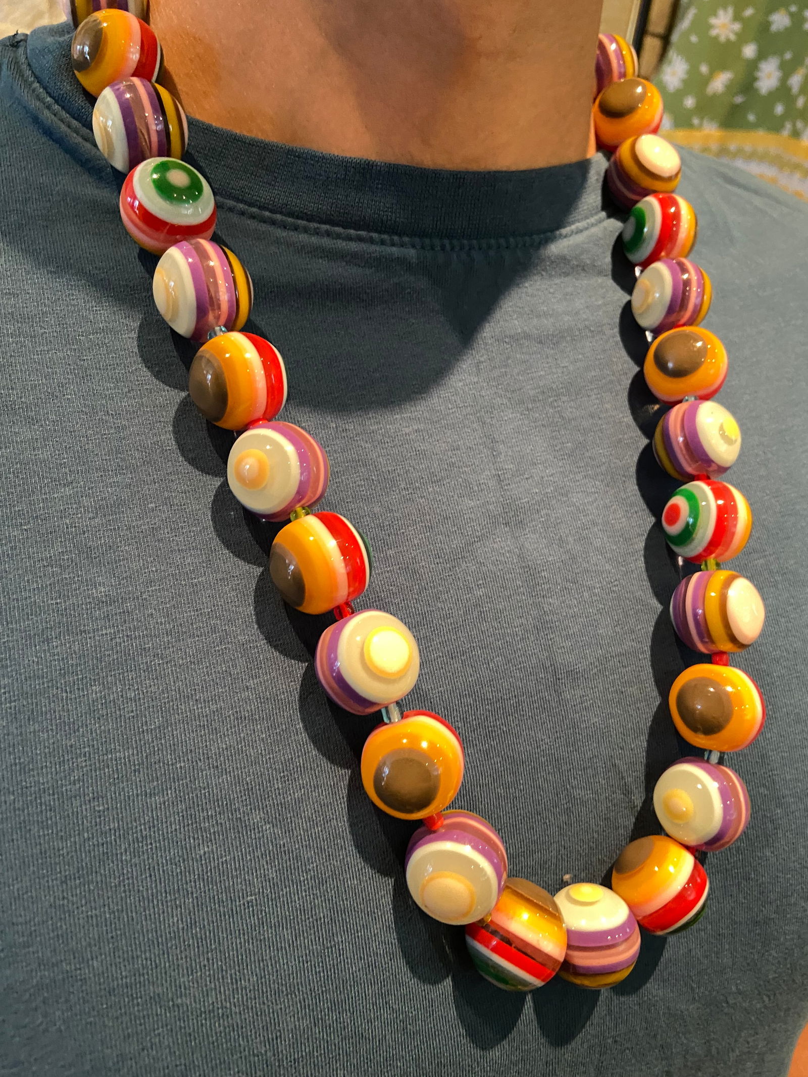 Pop Art Large Olho Grego(Greek Eye) statement Necklace by Sobral - 6