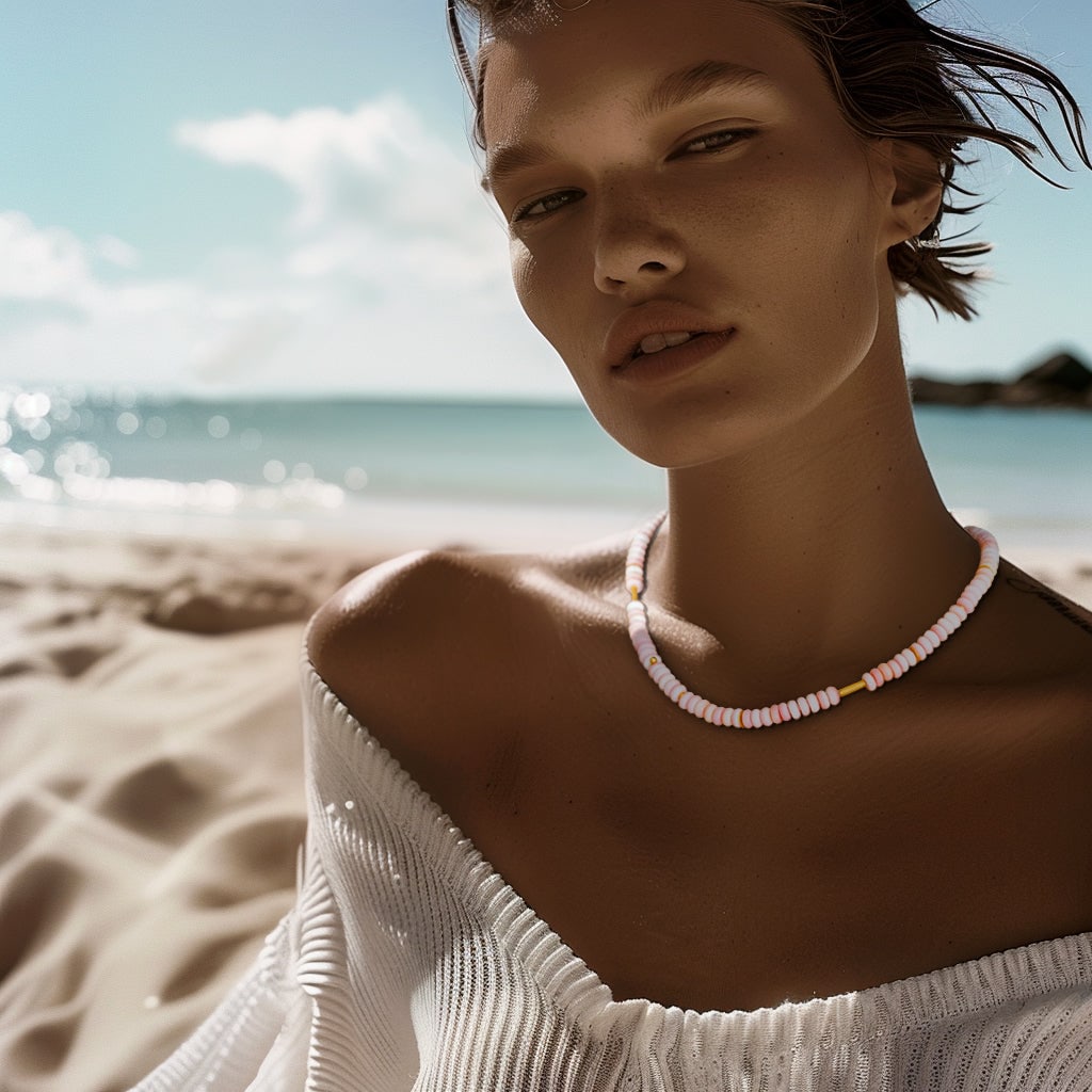 Queen Conch Rondelle Necklace - 2