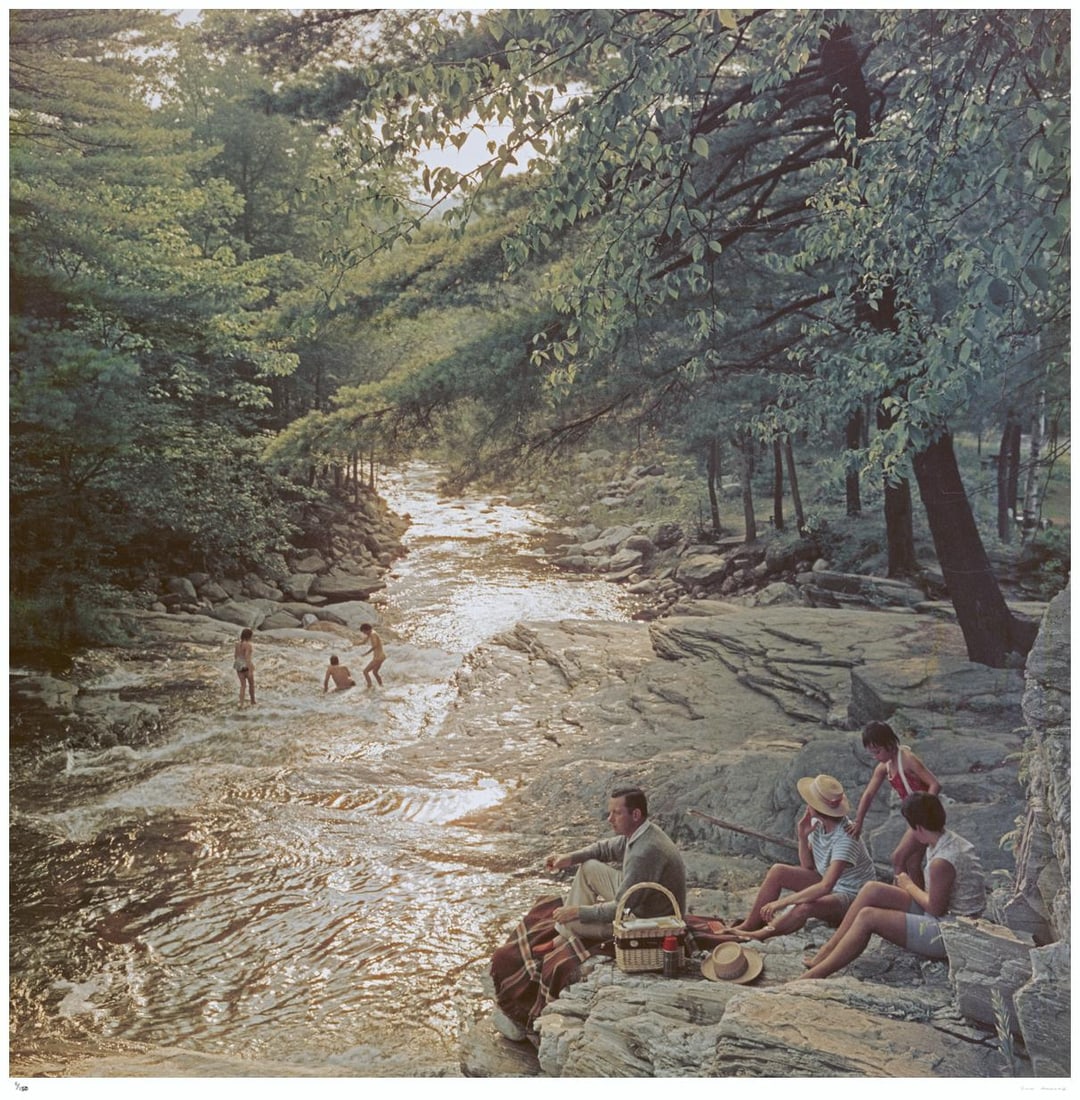 Campbell Falls Picnic 1959 - Slim Aarons Estate Stamped: 1959 (printed later) (1 of 20)