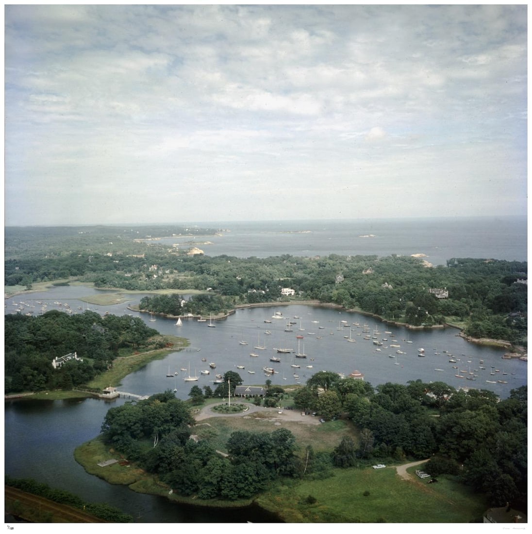 Marina 1960 - Slim Aarons Estate Stamped: 1960 (printed later): Title: Marina 1960 - Slim Aarons Estate Stamped: 1960 (printed later) Description: Marina 1960 - Slim Aarons Estate Stamped A large marina complex, circa 1960. 20 x 20" inches / 51 x 51 cm paper size