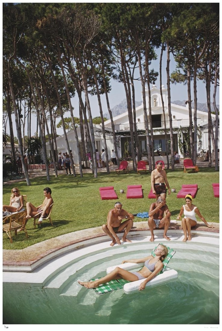 Marbella House Party 1967 - Slim Aarons Estate Stamped: 1967 (printed later) (1 of 20)