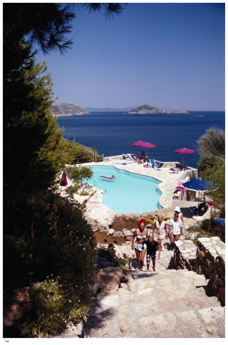 Pellicano Pool 1969 - Slim Aarons Estate Stamped: 1969 (printed later) (1 of 20)