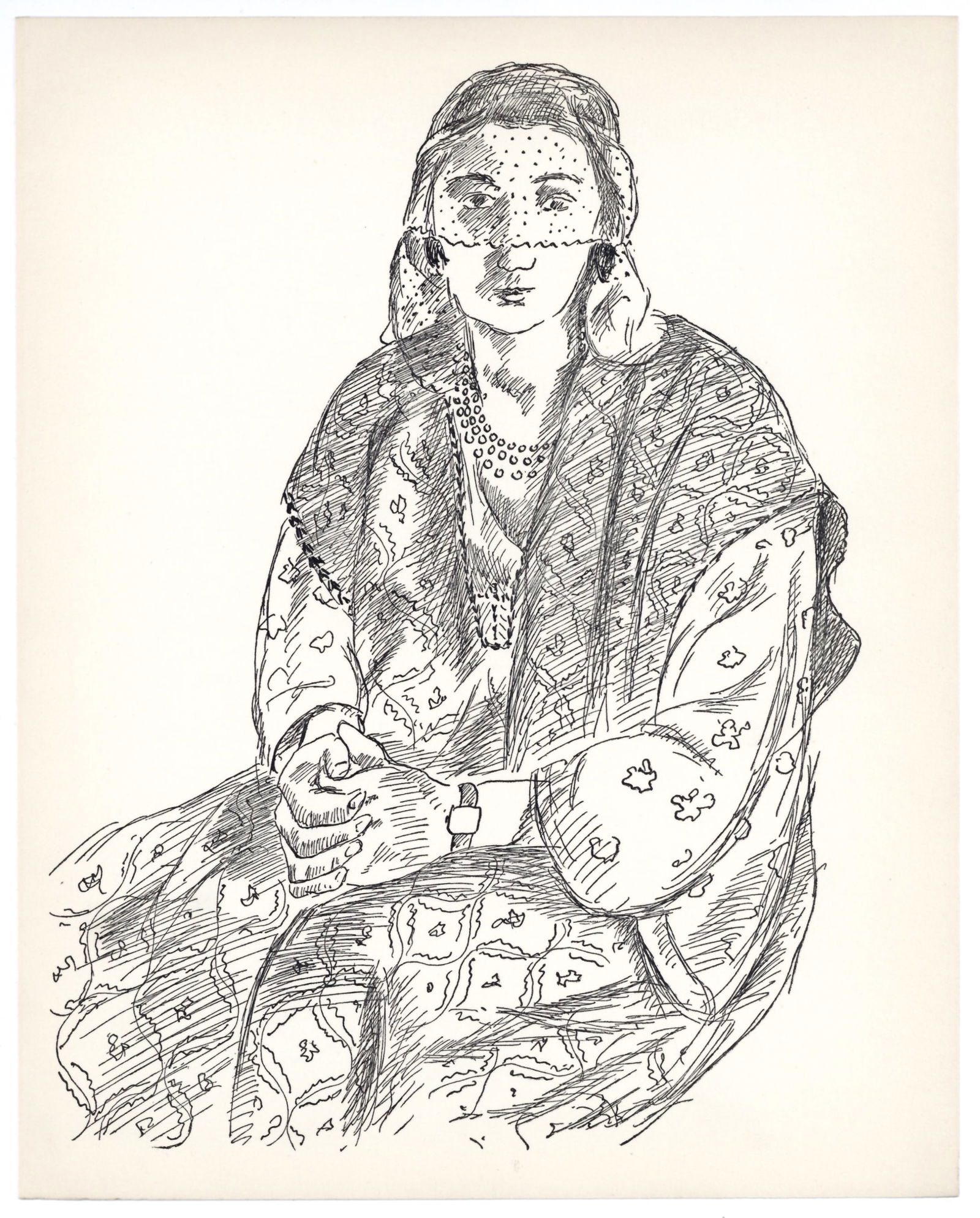 Henri Matisse (Portrait de femme) 1929: Title: Henri Matisse (Portrait de femme) 1929 Description: Medium: collotype (after the drawing). Printed in 1929 and published in Paris by Editions Chroniques du Jour in an edition of 650. Size: 11 x