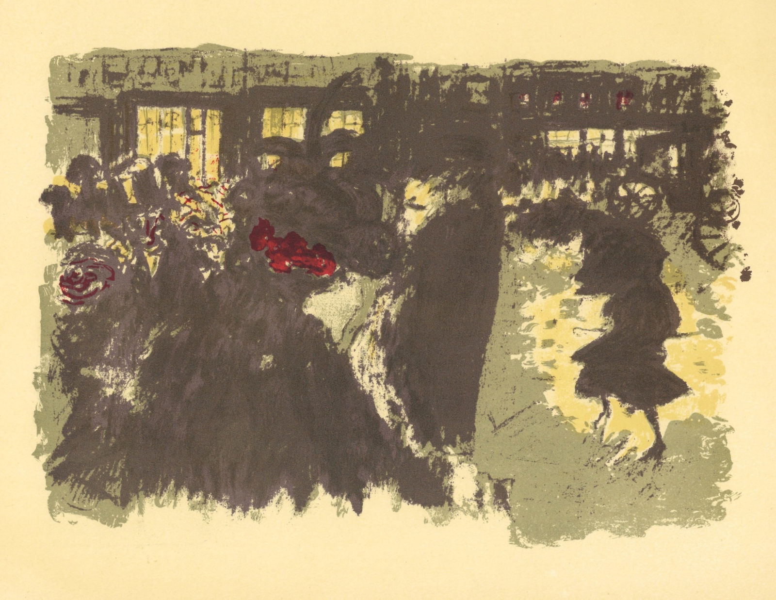 Pierre Bonnard lithograph "Place le soir" (1 of 1)