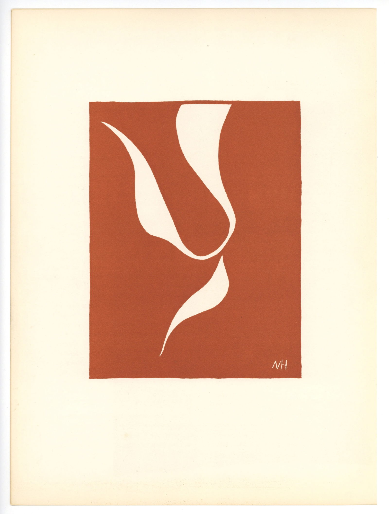 Henri Matisse linocut "Skater in Motion II": Title: Henri Matisse linocut "Skater in Motion II" Description: Medium: linoleum cut. Printed in Paris in 1938 at the atelier Mourlot for the art revue Verve. Image size: 7 3/4 x 6 inches (197 x 150