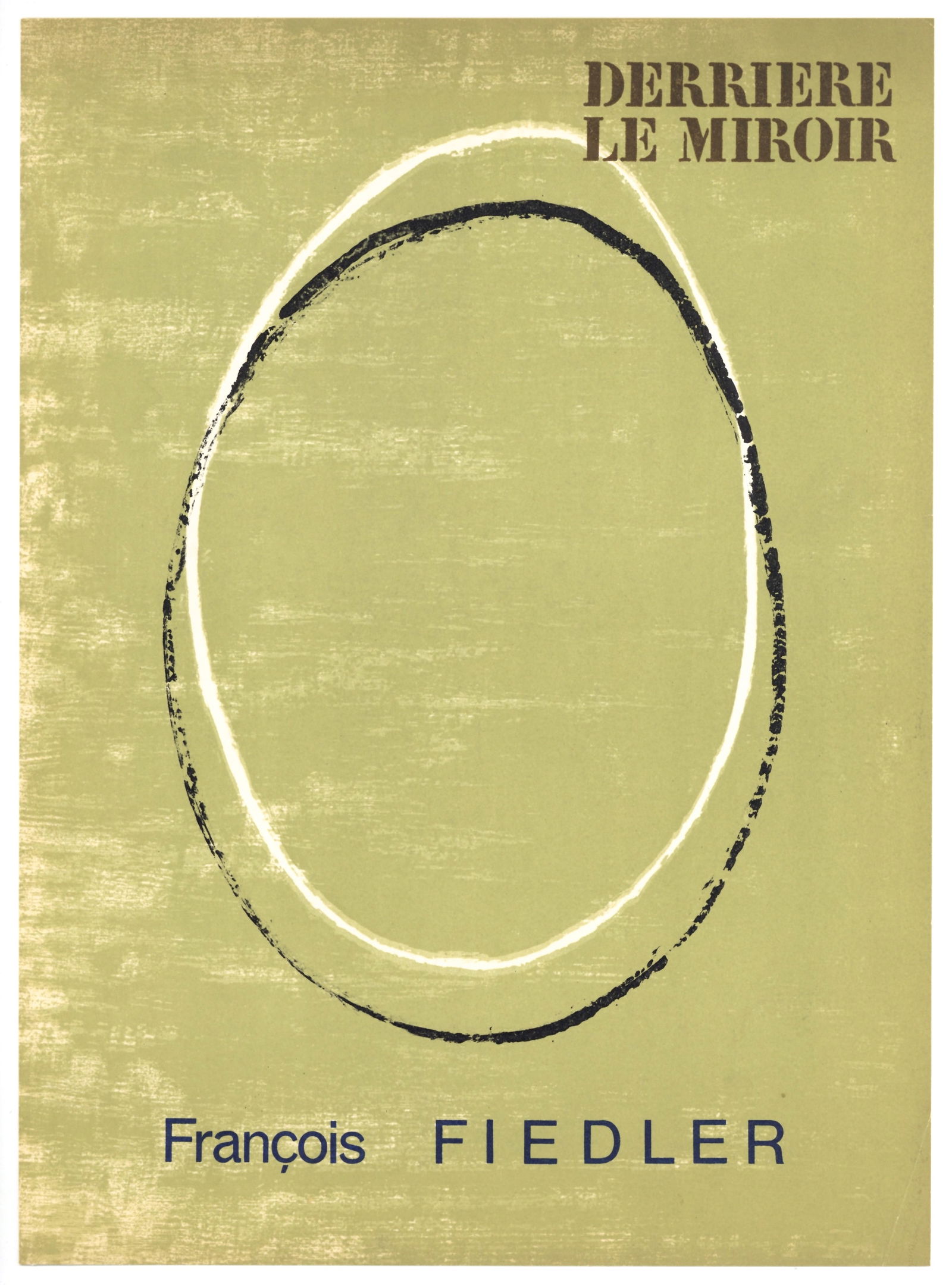 Francois Fiedler original lithograph, 1967: Title: Francois Fiedler original lithograph, 1967 Description: Medium: original lithograph. Printed for the front cover of the art revue Derriere le Miroir in 1967, and published in Paris by the