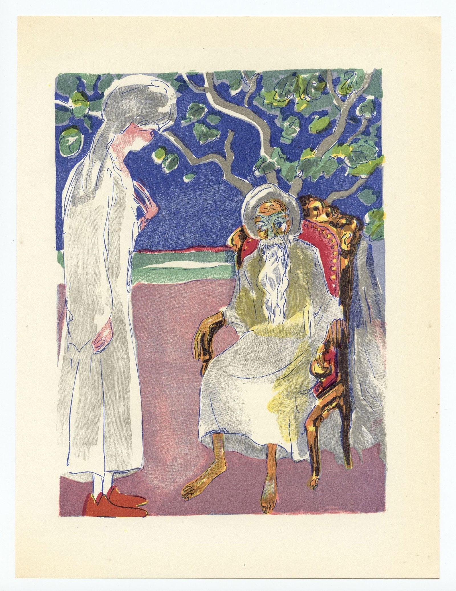 Kees van Dongen engraving for "Mille Nuits": Title: Kees van Dongen engraving for "Mille Nuits" Description: Medium: wood engraving (after the watercolor). Printed in Paris in 1955 at the atelier Coulouma for "Mille nuits et une nuit" (1001