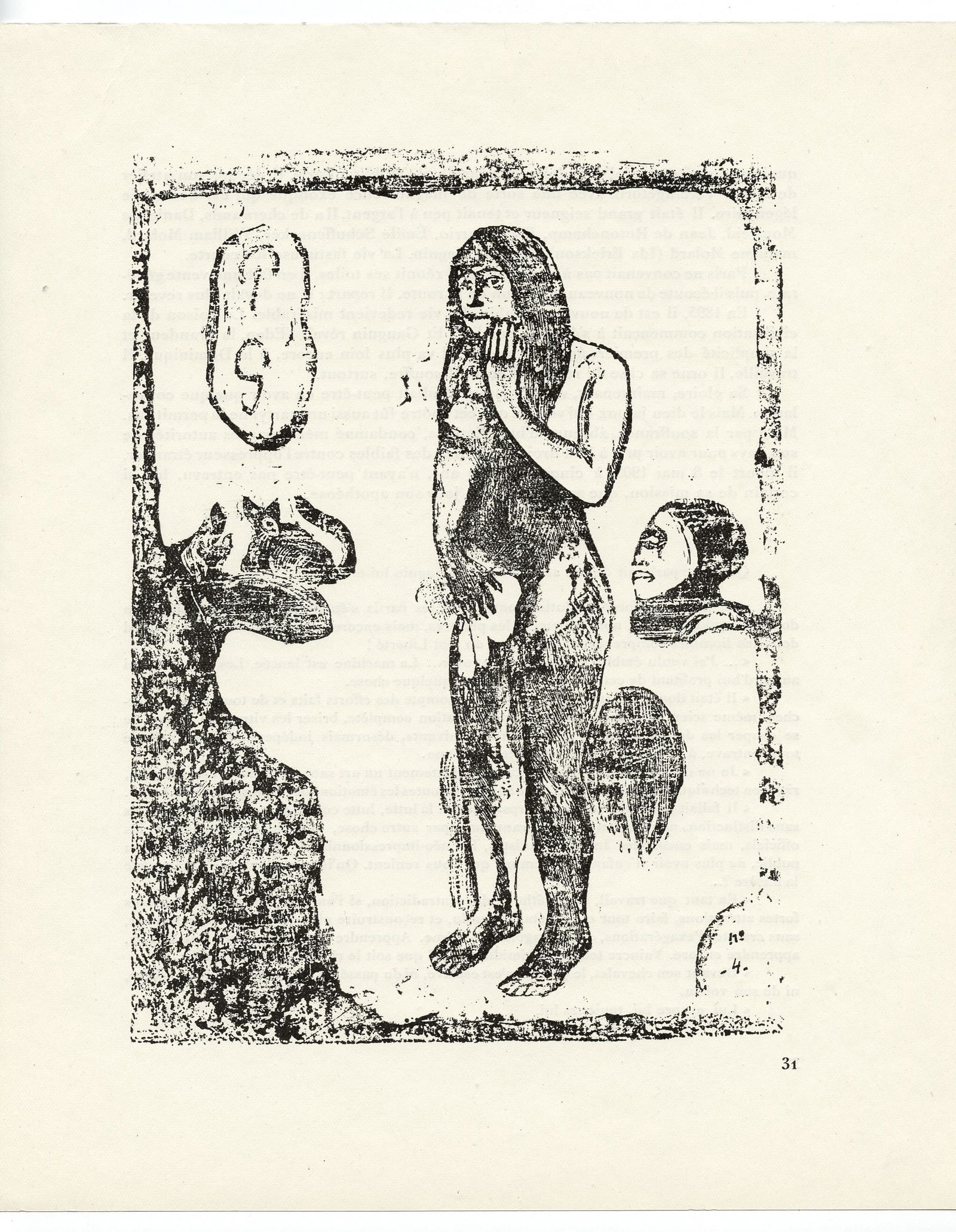 Paul Gauguin (Noa Noa): Title: Paul Gauguin (Noa Noa) Description: Medium: collotype (after the woodcut). Printed in 1927 and published in Paris by Albert Morance for "L'Art d'Aujourd'hui". There is a page number printed ben