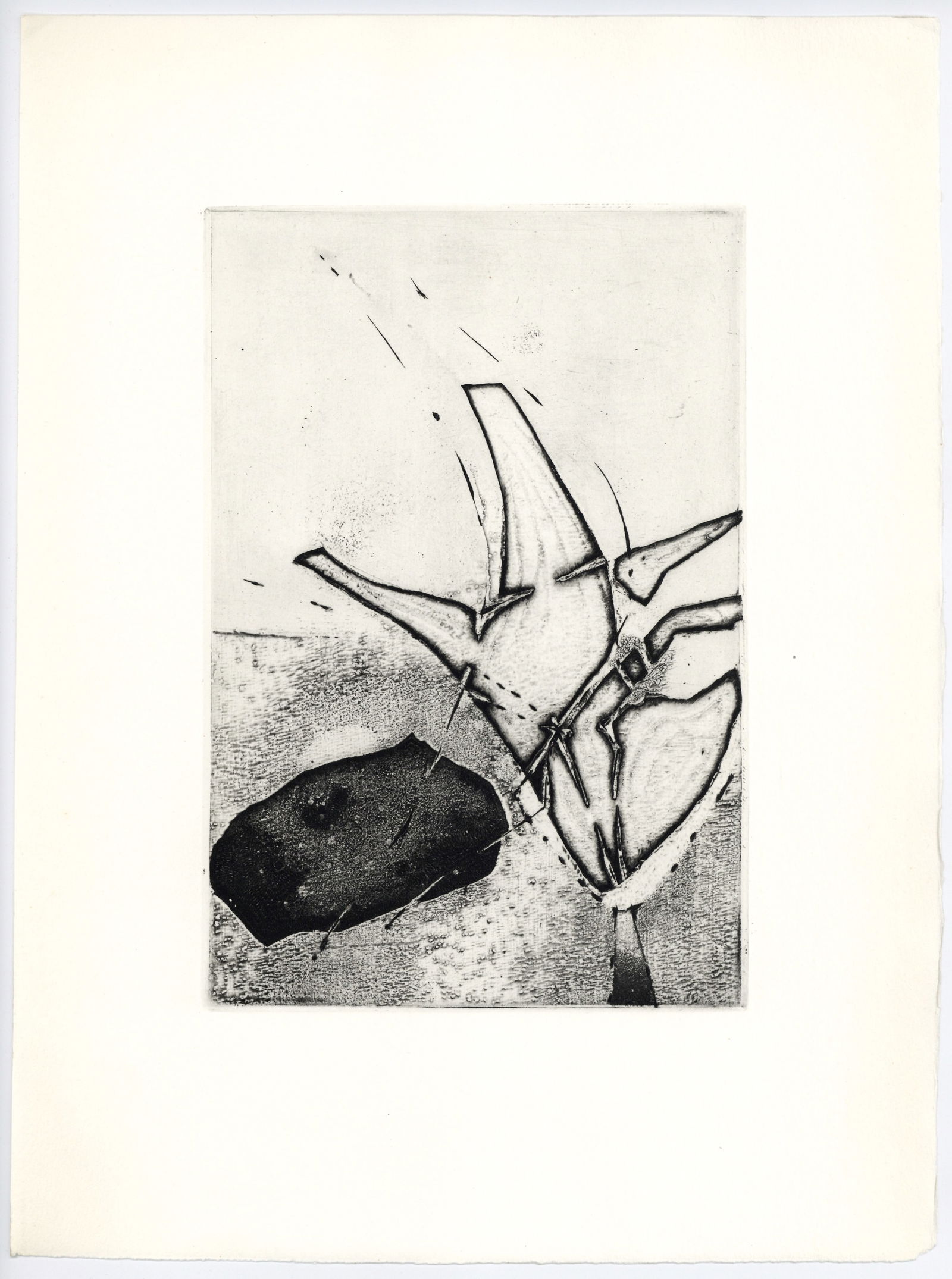 Enrique Zanartu original etching for Paroles Peintes: Title: Enrique Zanartu original etching for Paroles Peintes Description: Medium: original etching. Printed in 1965 for the deluxe limited edition "Paroles Peintes II" portfolio, published in Paris by