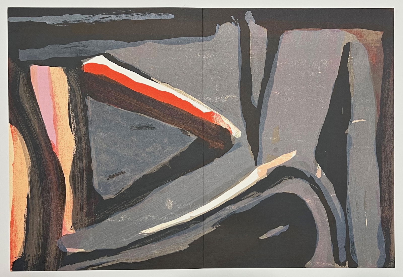 Bram van Velde original lithograph, 1980: Title: Bram van Velde original lithograph, 1980 Description: Medium: original lithograph. Printed in 1980 for the art revue Derriere le Miroir and published in Paris by the Maeght atelier. Sheet size: