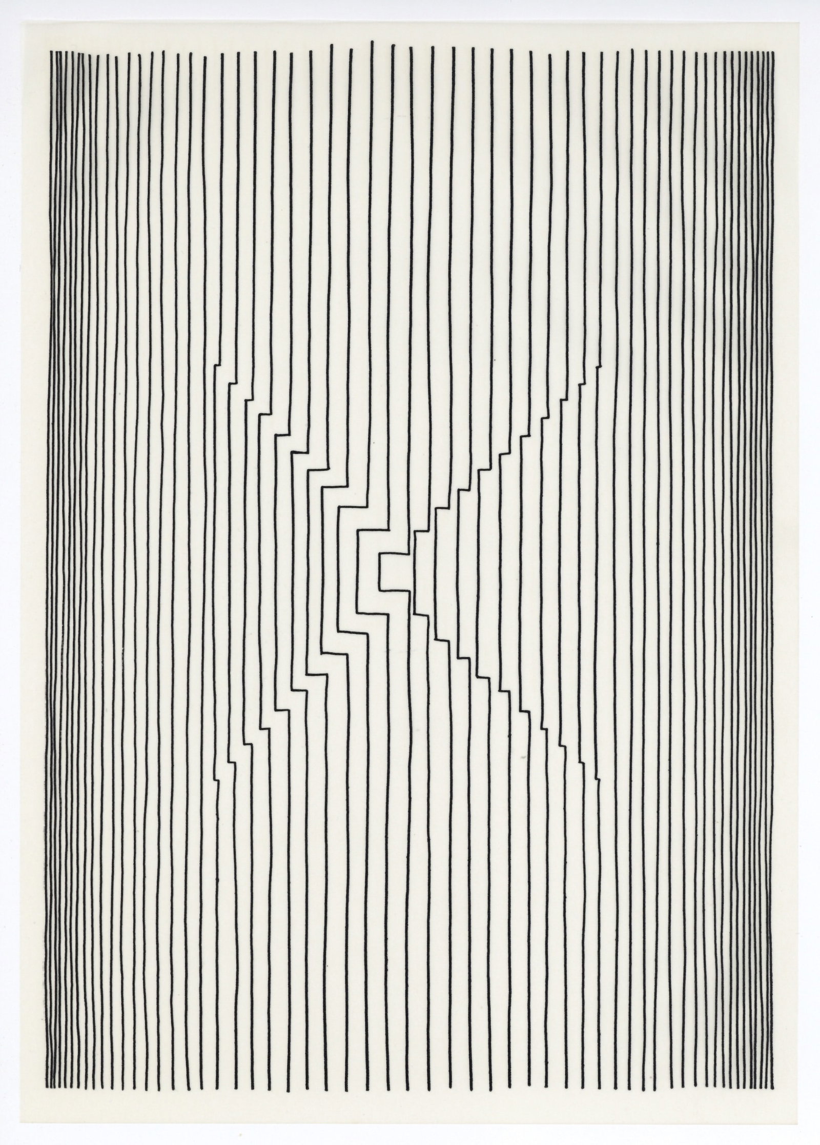 Victor Vasarely screenprint, 1963: Title: Victor Vasarely screenprint, 1963 Description: Medium: screenprint (after the drawing). Printed in 1963 on a special semi-transparent paper in an edition of 450 for "Naissances" and published
