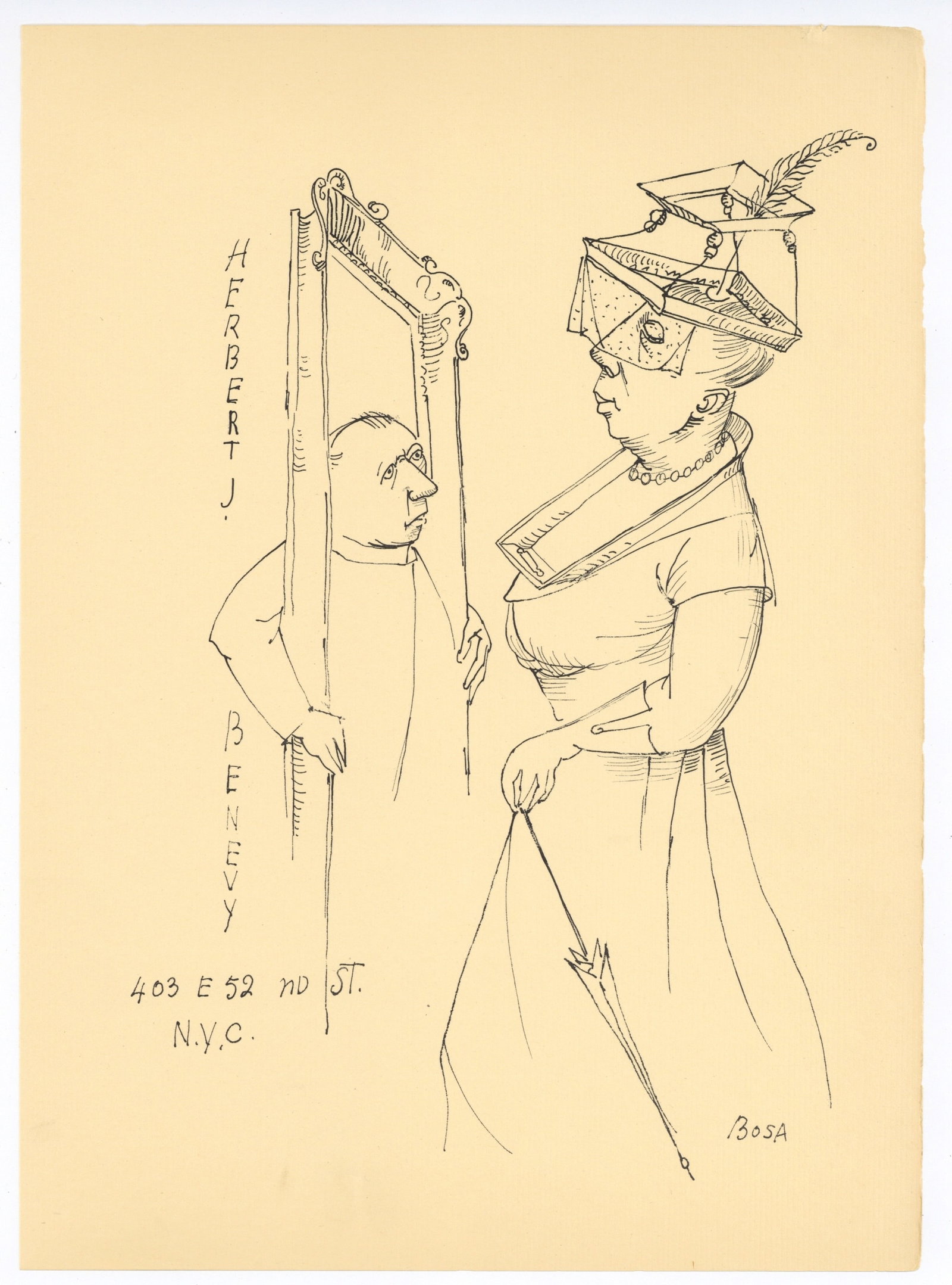 Louis Bosa original lithograph: Title: Louis Bosa original lithograph Description: Medium: original lithograph. This lithograph was printed in 1953 for the "Improvisations" portfolio, published by the Artists Equity Association of