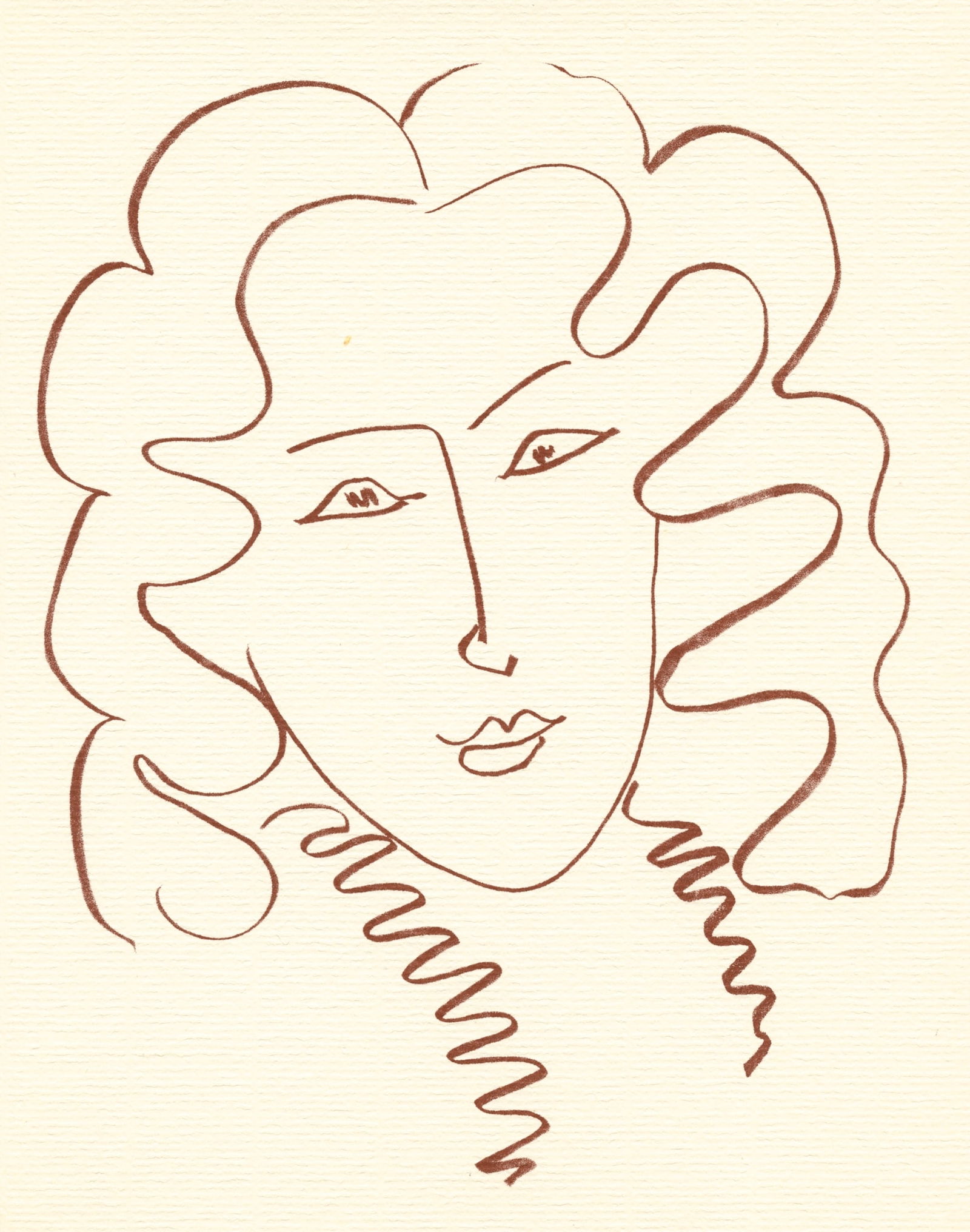 Henri Matisse lithograph | Florilege de Ronsard: Title: Henri Matisse lithograph | Florilege de Ronsard Description: Medium: lithograph (after the the original lithograph). Printed in sanguine ink on cream laid paper from the Papeteries Casteljoux