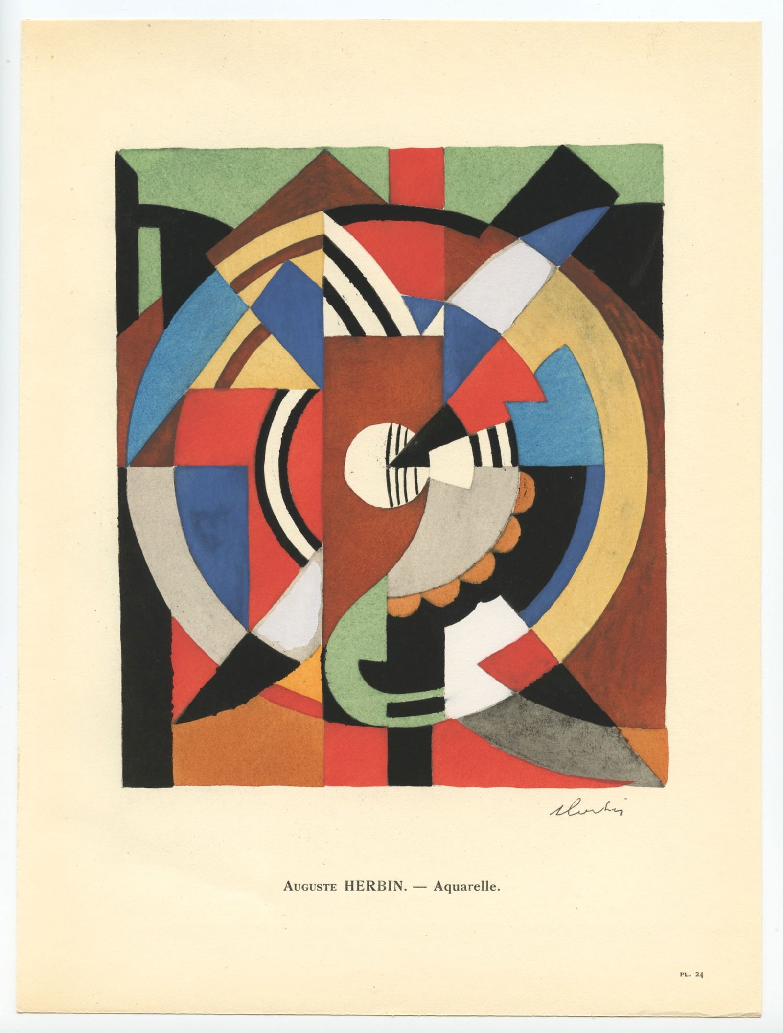 Auguste Herbin 1929 pochoir - 2
