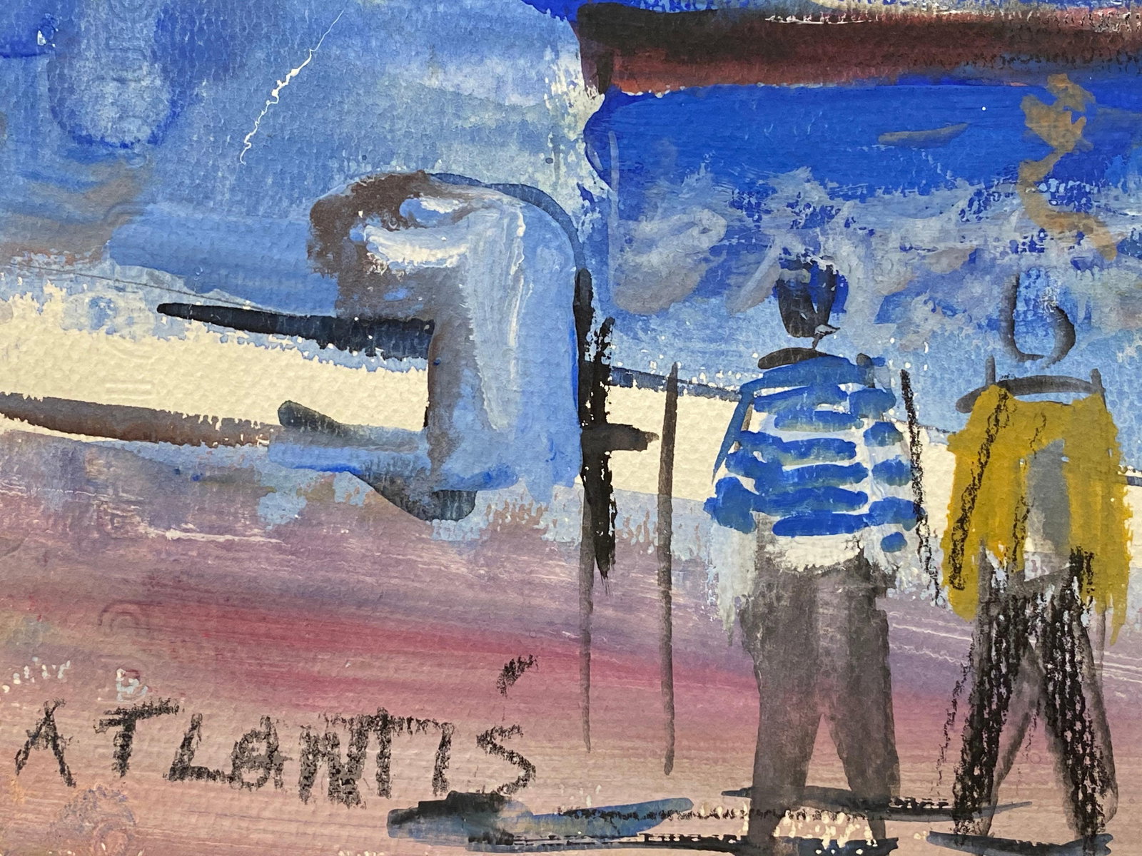 Mid Century French Post-Impressionist Painting, 'The Atlantis' Monaco Landscape, 1950 - 11