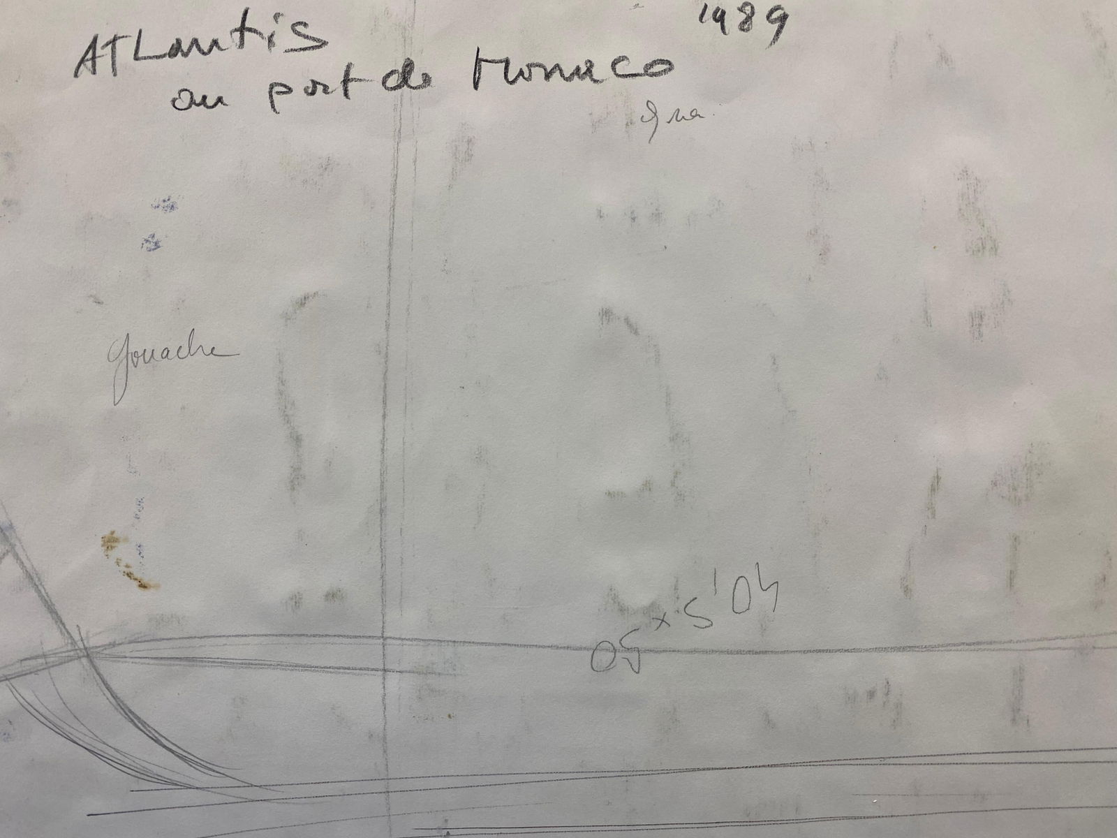 Mid Century French Post-Impressionist Painting, 'The Atlantis' Monaco Landscape, 1950 - 3