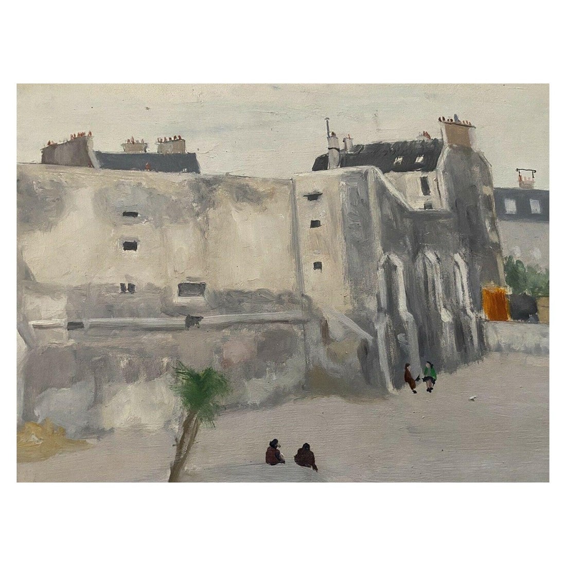 Genevieve Zondervan '1922-2013' French Oil Painting, Old City Buildings & Figs, circa 1990s: Title: Genevieve Zondervan '1922-2013' French Oil Painting, Old City Buildings & Figs, circa 1990s Description: Artist/ School: Norman A. Olley (British, 20th century, 1908-1996), 1993, signed to the