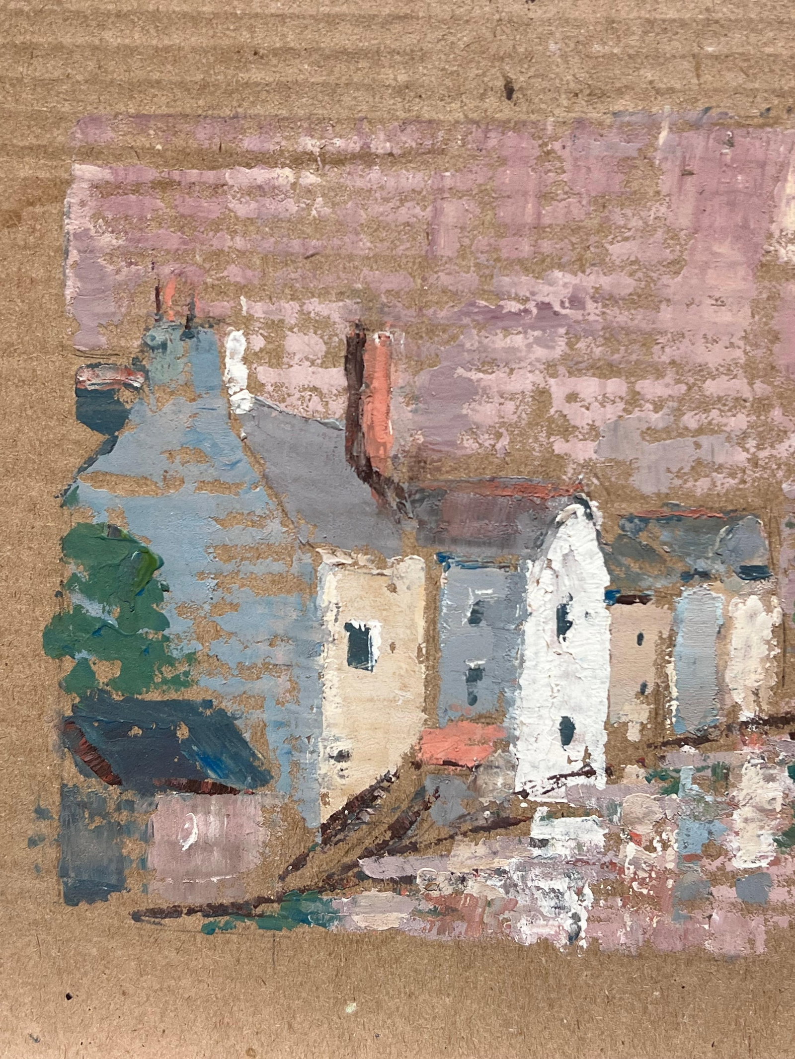 Fanch Lel; French Impressionist Quiet Village Scene with Reflections Oil Painting - 16