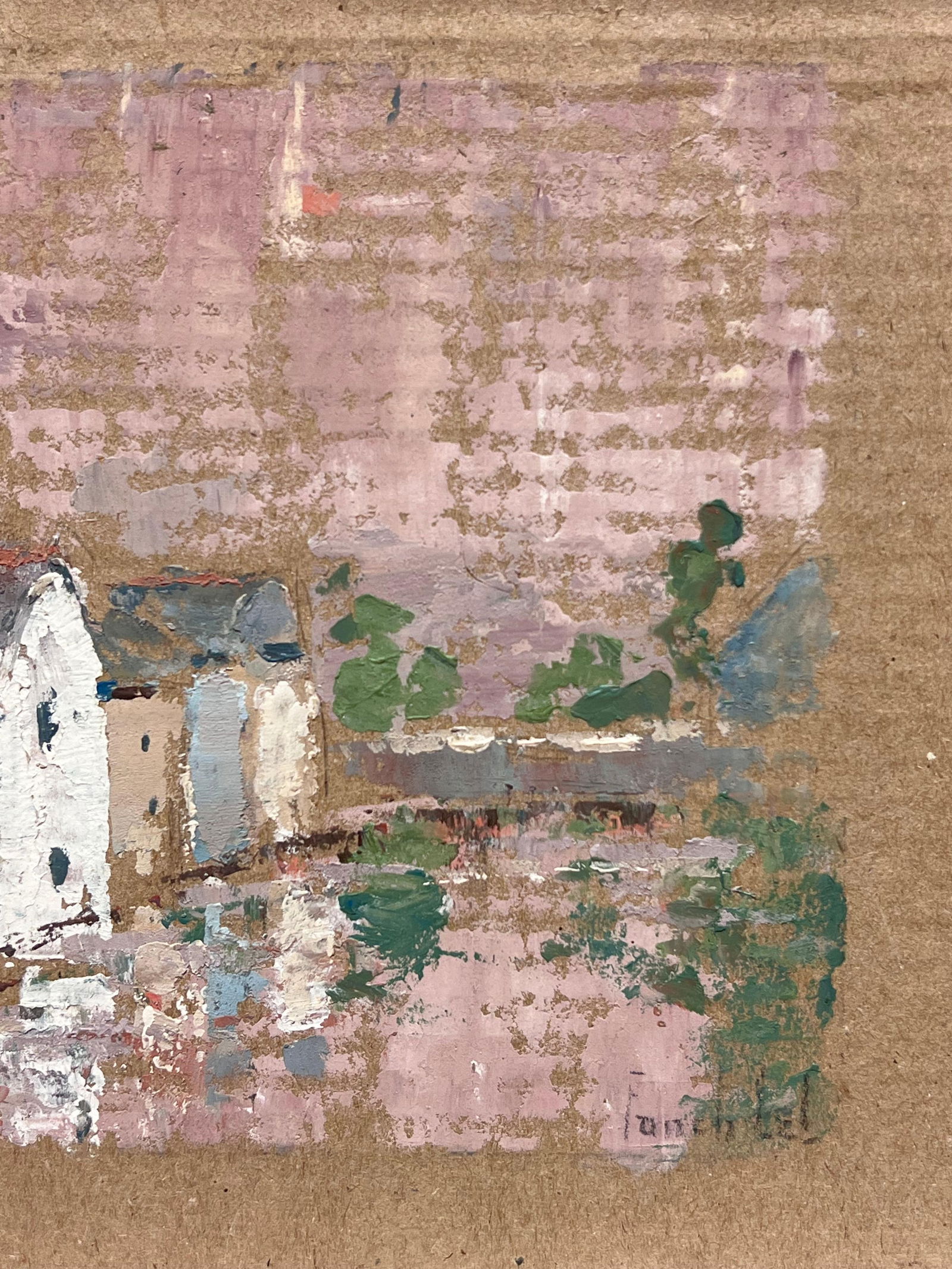 Fanch Lel; French Impressionist Quiet Village Scene with Reflections Oil Painting - 9