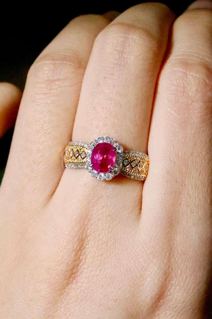 No Burn Sri Lanka 18k Gold Ruby Ring - 5