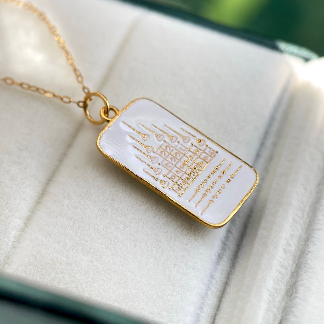 Natural Lapis Lazuli Pendant, No Trouble Plaque, S925 Silver Inlay - 9