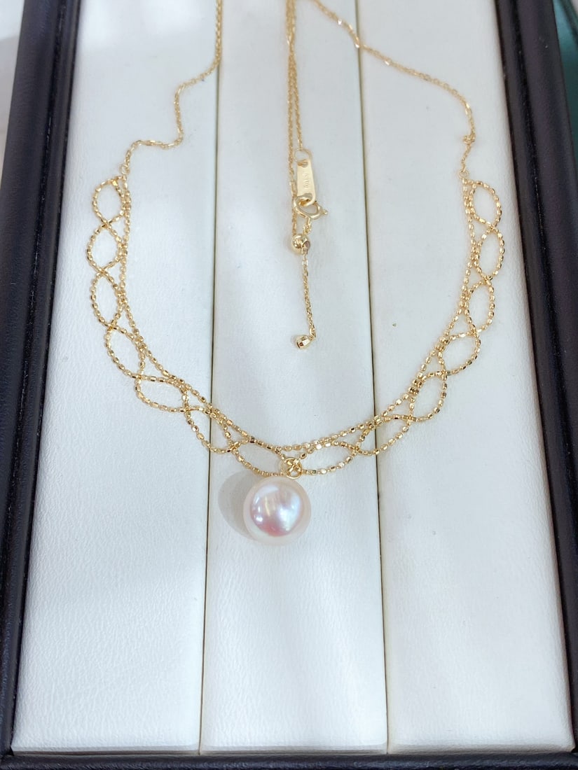 18k Gold Pearl Necklace - 2