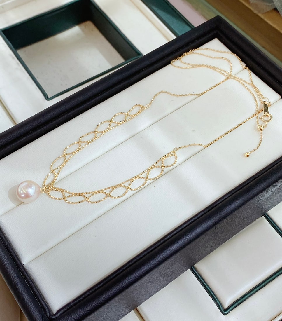 18k Gold Pearl Necklace - 3
