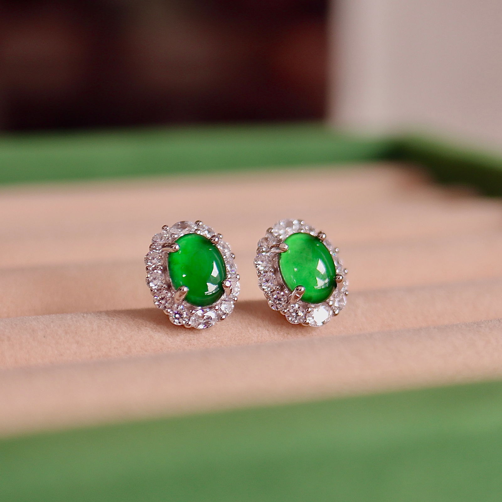 Natural Jade Teardrop Stud Earrings, S925 Sterling Silver Setting: Natural jadeite egg-shaped earrings, S925 sterling silver inlay, 6x8mm Reserve: $150.00 Shipping: Domestic: Shipping rates are determined by destination International: Foreign shipping rates are deter