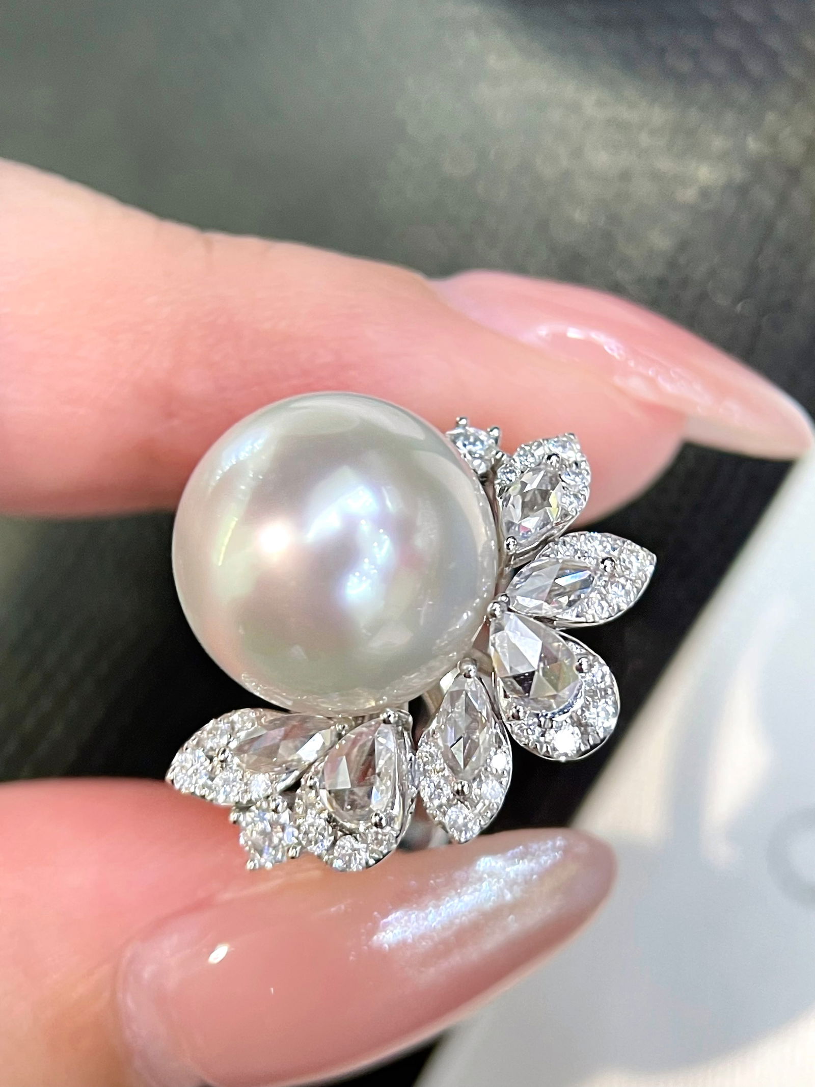 925 Sterling Silver Pearl Ring - 5