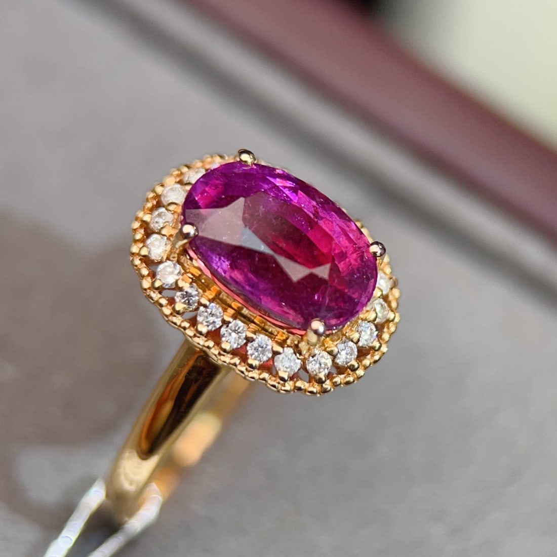 18K Gold Ring with Tourmaline - 5