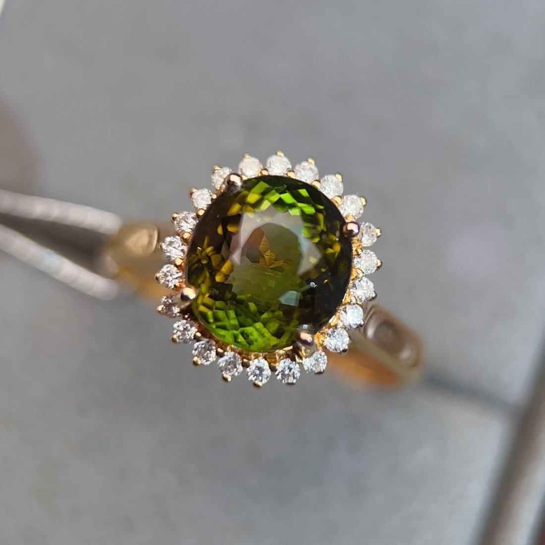 18K Gold Ring Set with Tourmaline - 3