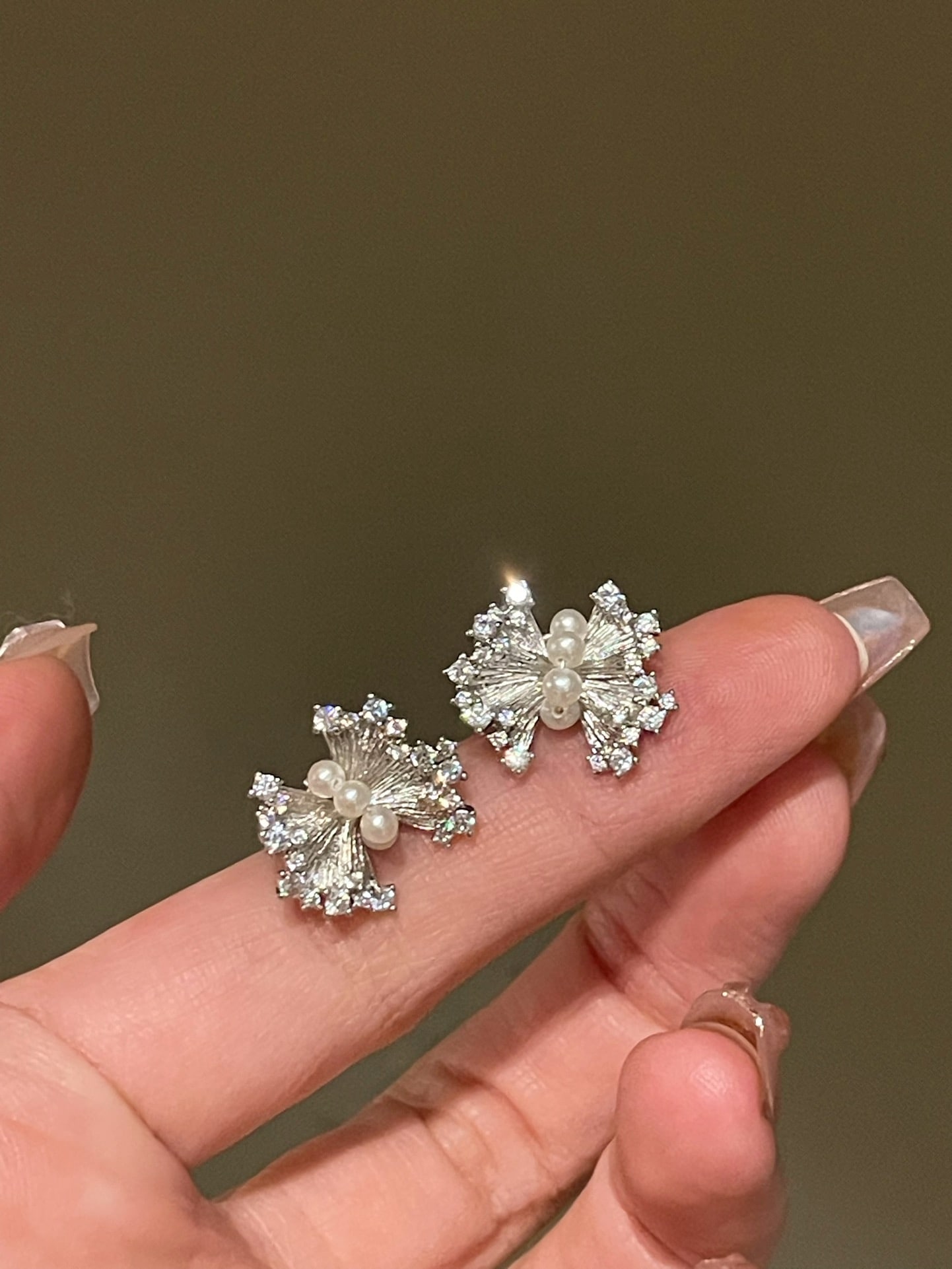 Bow Pearl Earrings - 2