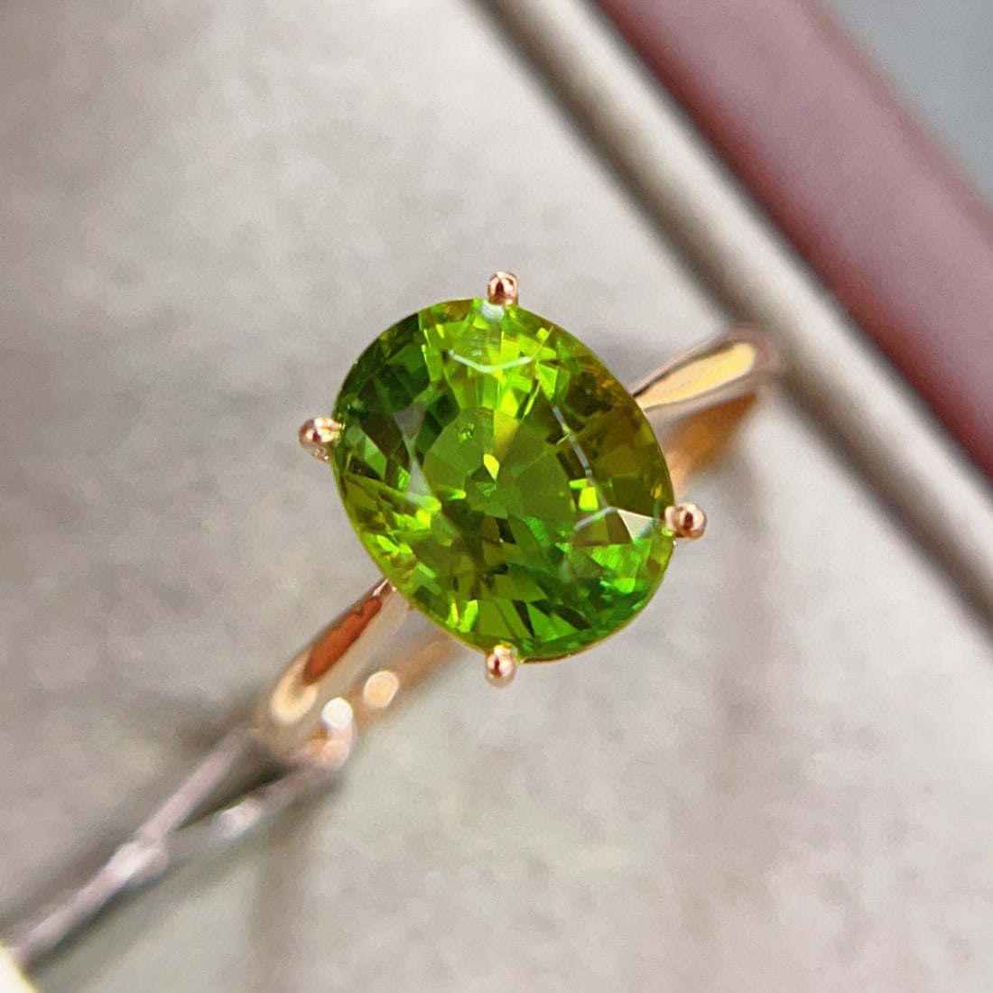 18k Gold Ring with Diamond and Tourmaline Inlay: 18k gold set with diamond inlayed tourmaline ring, total weight: 1.93g Main stone: 3.25ct Reserve: $1,500.00 Shipping:Domestic: Shipping rates are determined by destinationInternational: Foreign