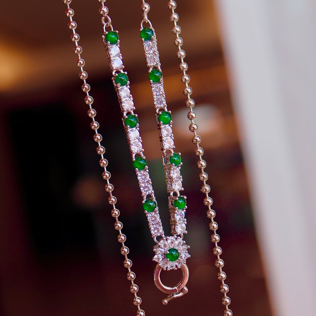 All-Purpose Natural Jade Necklace: All-Purpose Natural Jade Necklace, 4mm Round Beads Reserve: $150.00 Shipping: Domestic: Shipping rates are determined by destination International: Foreign shipping rates are determined by destination