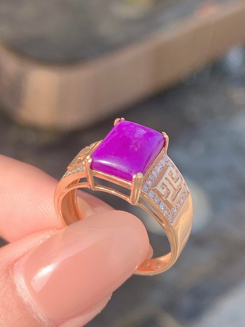 18k Gold Inlaid Sodalite Ring - 2